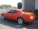 Highlight for Album: The new Dodge challenger comes to visit at the GGSMU / San Mateo ELKS club pasta feed.