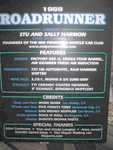 The roadrunner's car show signboard.