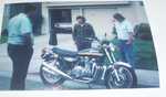 My older brother Mike his buddy Big John and me look over Big John's new KZ900 Kawasaki circa 1975.