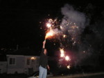 Stu plays with fireworks on NYE