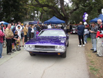 Here comes Alexis on the purple parade.