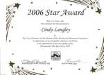 Cindy gets a nice award.